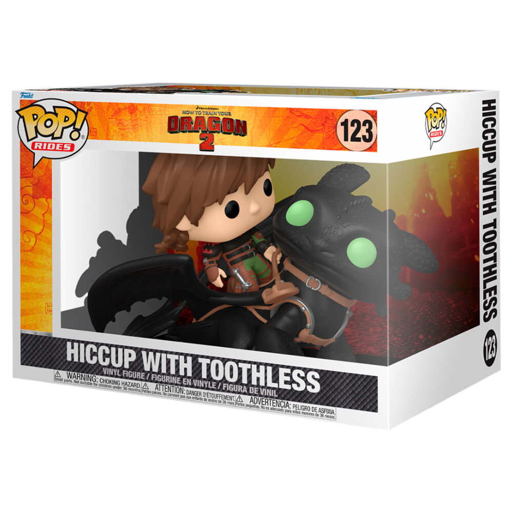 Funko Pop! Rides Deluxe: How To Train Your Dragon - Hiccup with Toothless Vinyl Figure #123