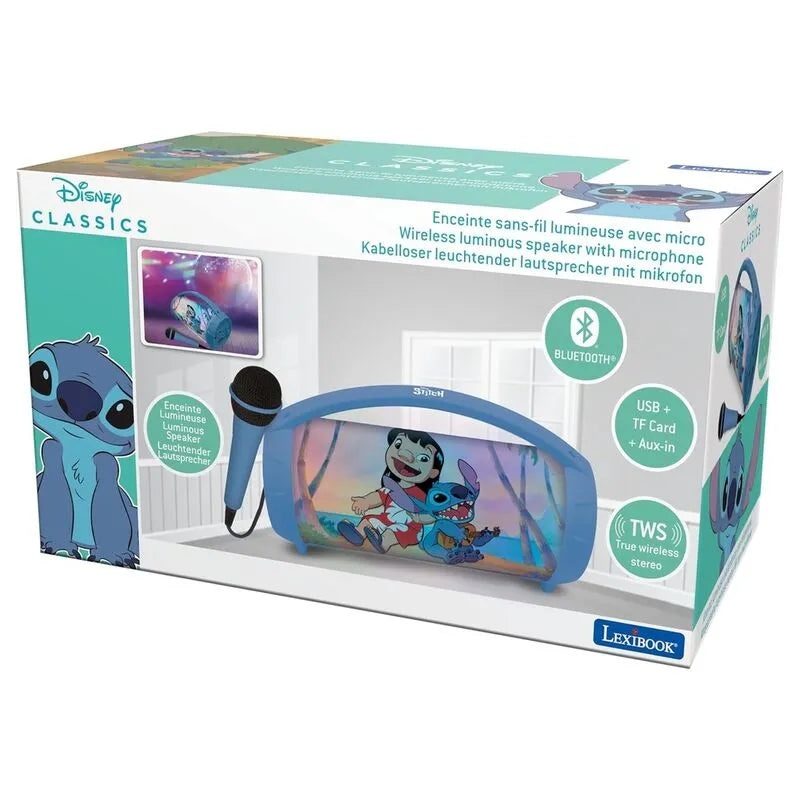 Disney Stitch Boombox Bluetooth Microphone Speaker