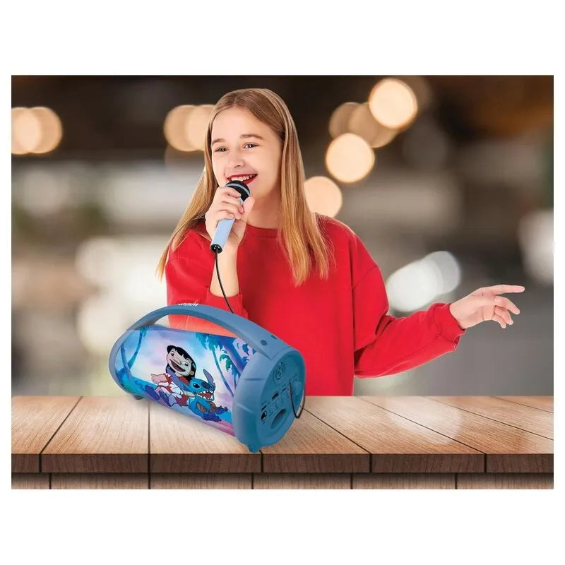 Disney Stitch Boombox Bluetooth Microphone Speaker