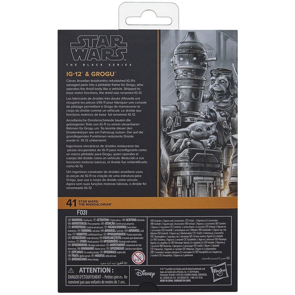 Star Wars: The Black Series 6" Deluxe IG-12 and Grogu Action Figure Set (The Mandalorian)