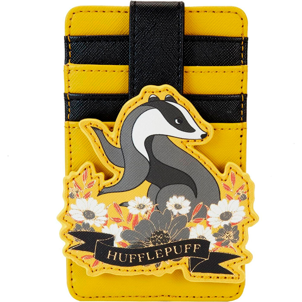 Loungefly Harry Potter Hufflepuff House Floral Tattoo Card Holder