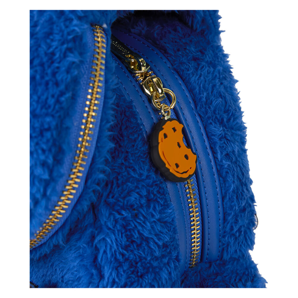 Loungefly Sesame Street Cookie Monster Plush Cosplay Mini Backpack With Coin Bag