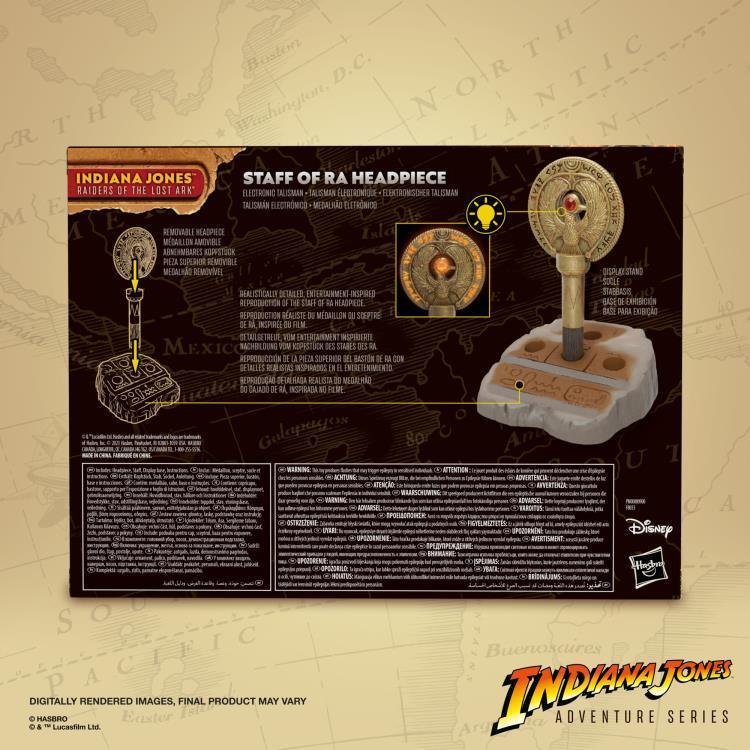 Indiana Jones Adventure Series Premium Artifacts Staff of Ra Talisman Electronic Replica - Hasbro - Ginga Toys