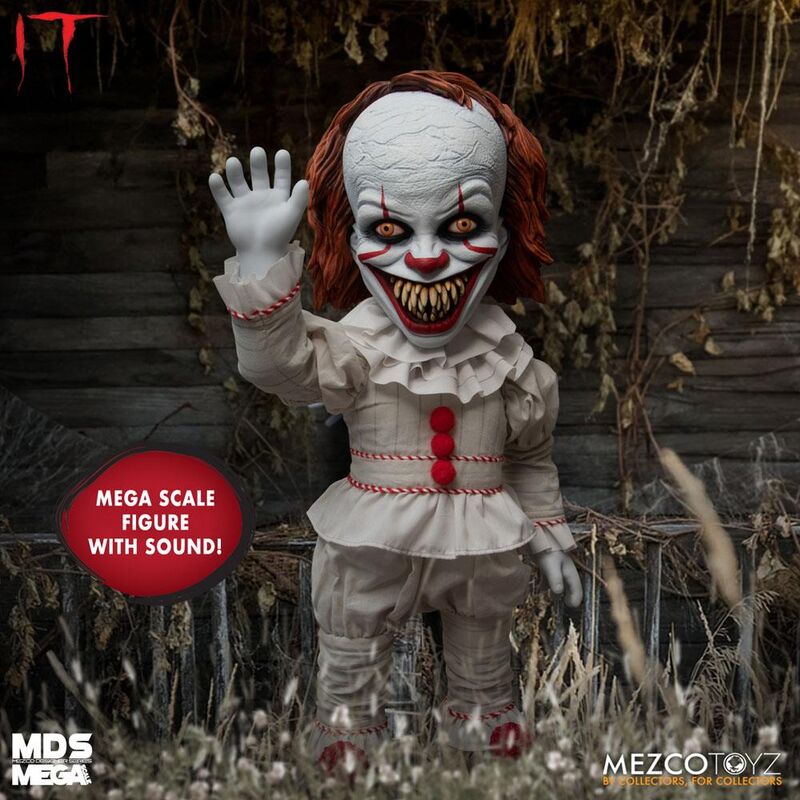 IT (2017) Mezco Designer Series Mega Scale Talking Sinister Pennywise - Ginga Toys