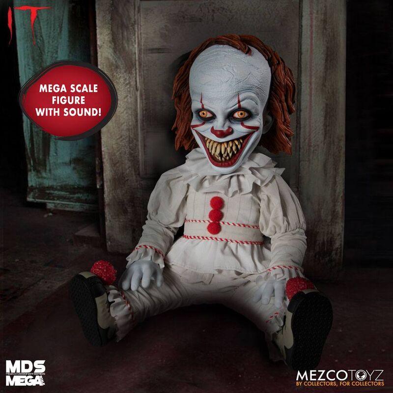 IT (2017) Mezco Designer Series Mega Scale Talking Sinister Pennywise - Ginga Toys