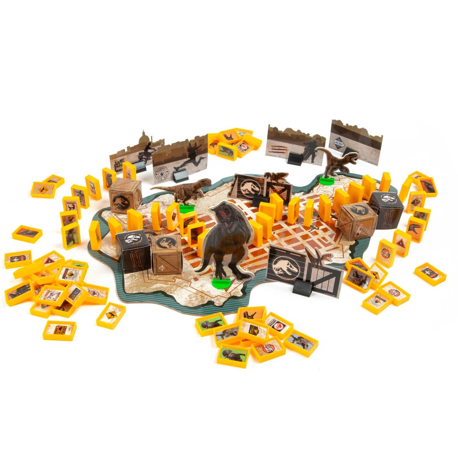 Jurassic World: Dominion Dinosaur Domino Chase Board Game - Universal Studios - Ginga Toys