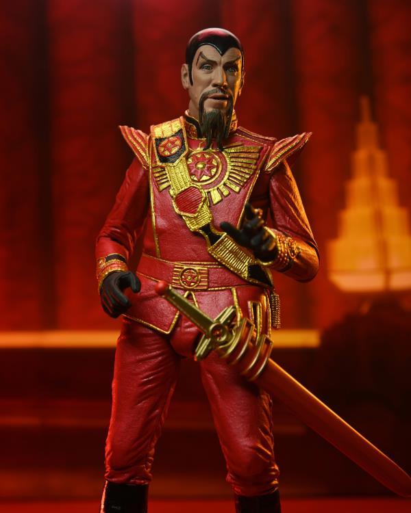 King Features Flash Gordon Ultimate Ming the Merciless Figure (Red Military Outfit) - Ginga Toys