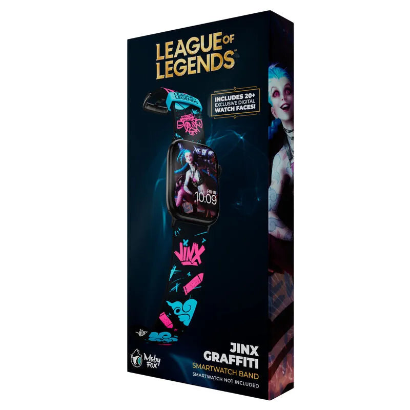 League of Legends - Jinx Graffiti Smartwatch Band + face designs - Ginga Toys