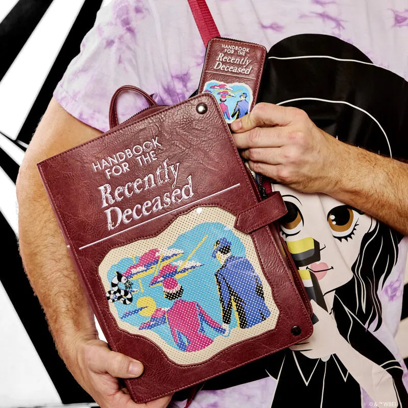 Loungefly Beetlejuice Handbook For The Recently Deceased Pin Trader Backpack - Ginga Toys