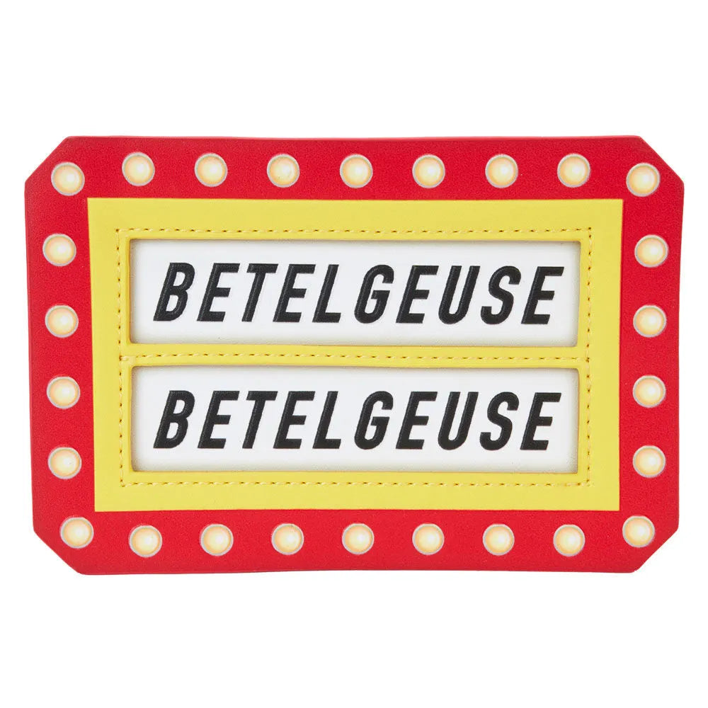 Loungefly Beetlejuice Here Lies Betelgeuse Marquee Glow Large Card Holder - Ginga Toys