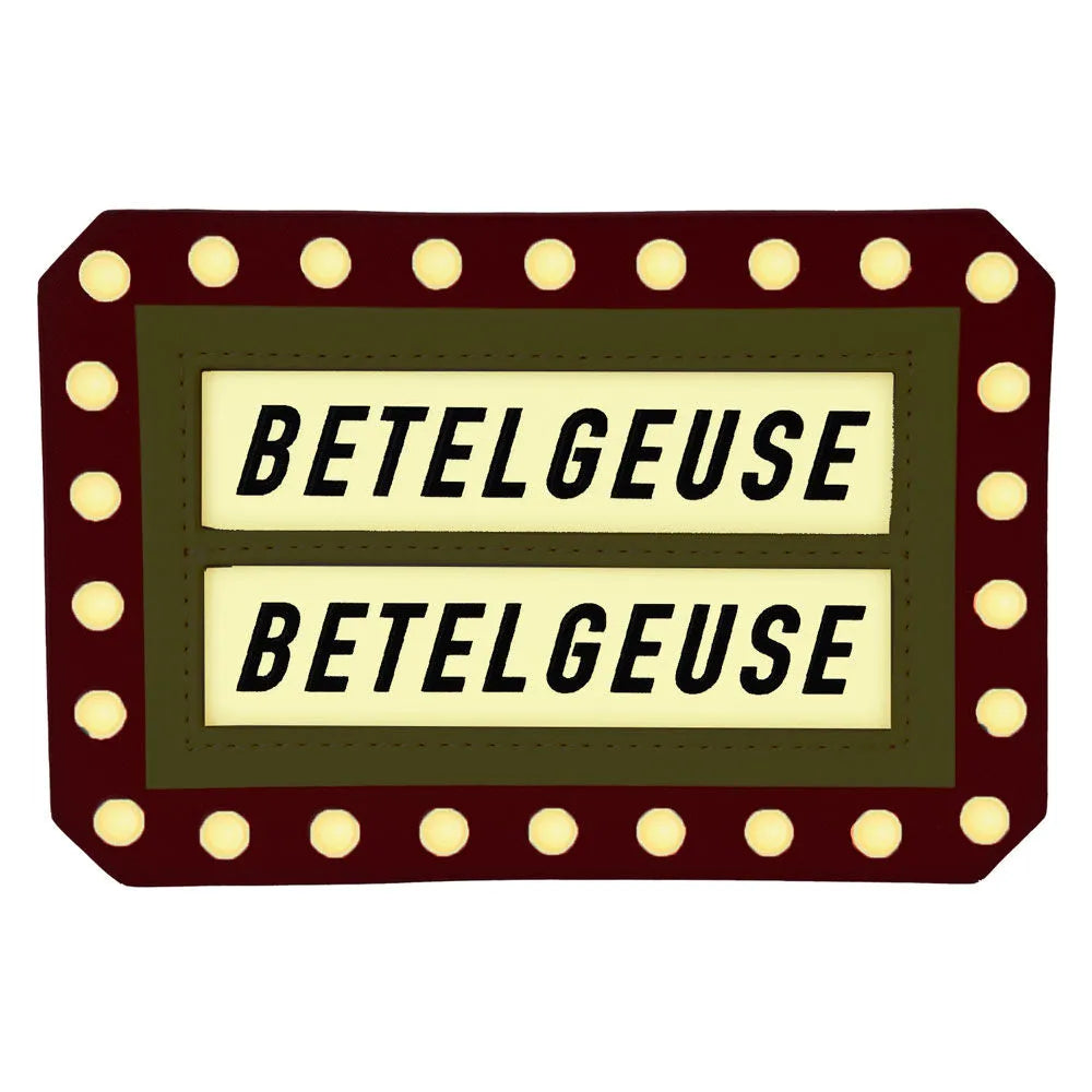 Loungefly Beetlejuice Here Lies Betelgeuse Marquee Glow Large Card Holder - Ginga Toys