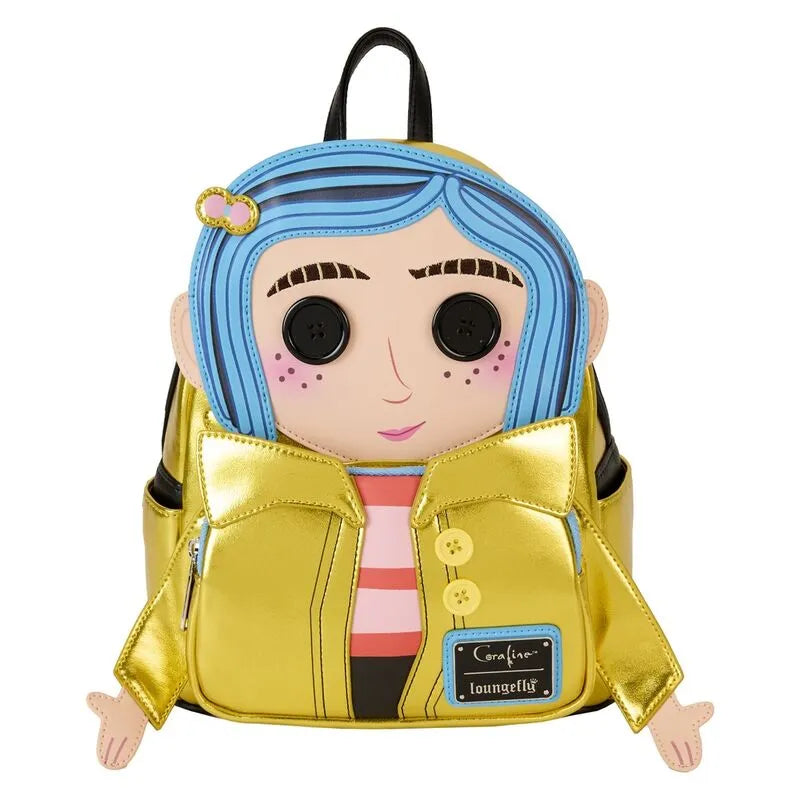 Loungefly Coraline 15th Anniversary Laika Doll Metallic Cosplay Mini Backpack - Ginga Toys