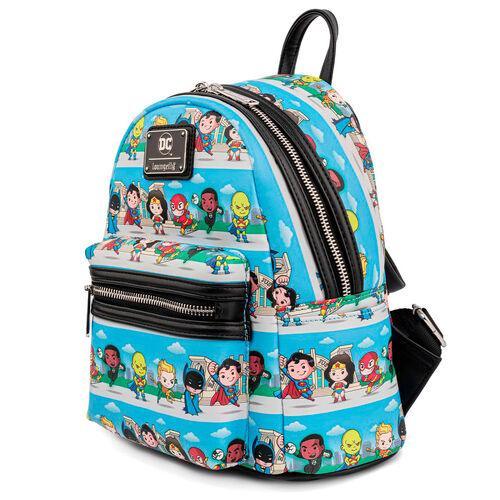 Loungefly DC Comics Superheroes Chibi Lineup Mini Backpack - Loungefly - Ginga Toys