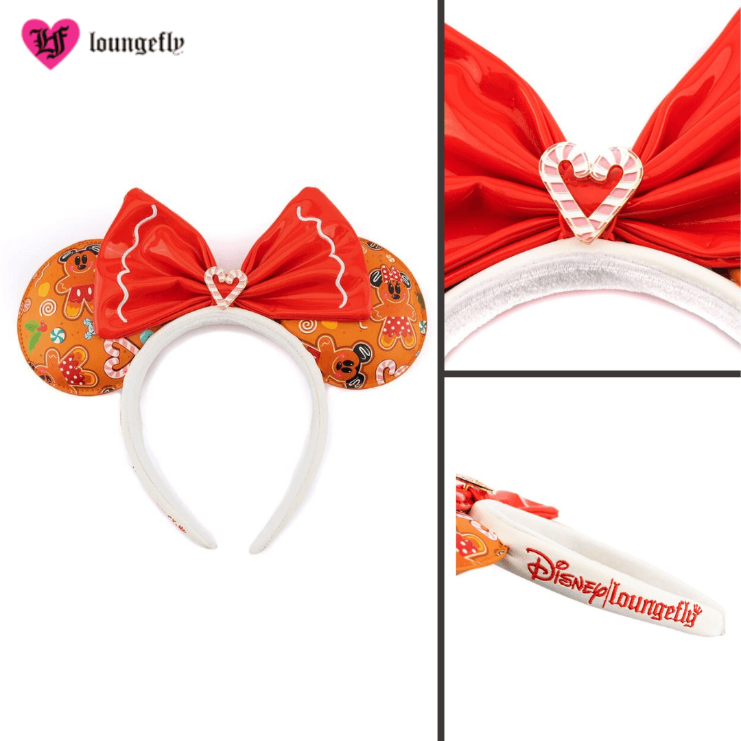 Loungefly Disney Gingerbread Mickey and Minnie Mouse Ears Headband - Loungefly - Ginga Toys