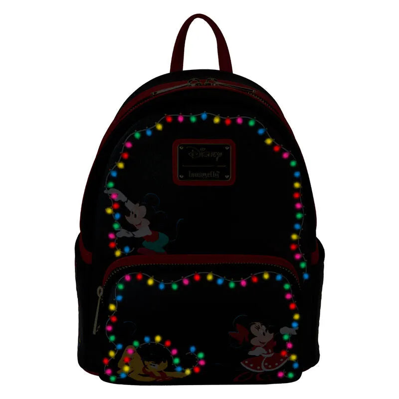 Loungefly Disney Mickey & Friends Christmas Light Decorations Light Up Mini Backpack - Ginga Toys