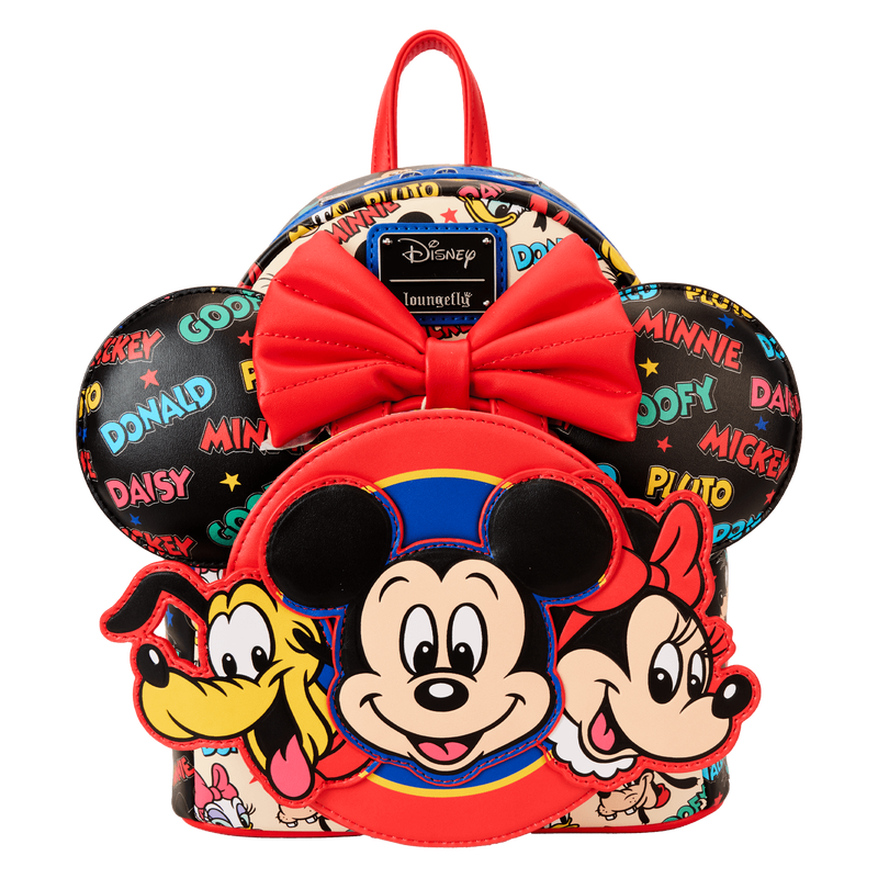 Loungefly Disney Mickey & Friends Classic All-Over Print Mini Backpack With Ear Headband - Ginga Toys