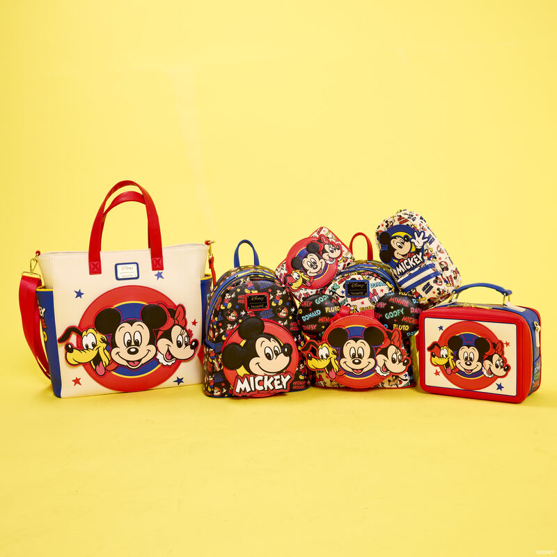 Loungefly Disney Mickey & Friends Classic All-Over Print Mini Backpack With Ear Headband - Ginga Toys