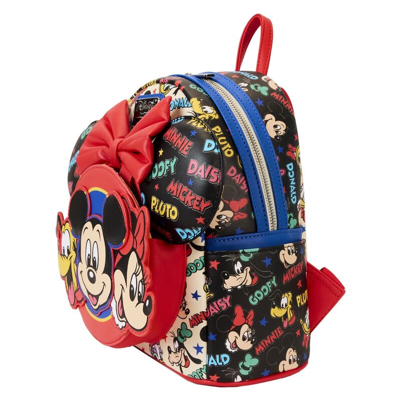 Loungefly Disney Mickey & Friends Classic All-Over Print Mini Backpack With Ear Headband - Ginga Toys