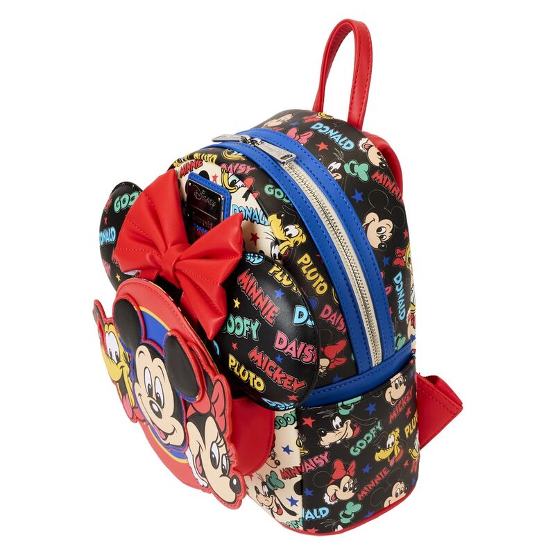 Loungefly Disney Mickey & Friends Classic All-Over Print Mini Backpack With Ear Headband - Ginga Toys