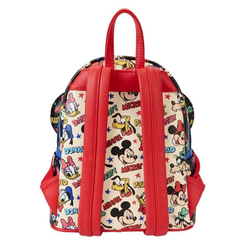 Loungefly Disney Mickey & Friends Classic All-Over Print Mini Backpack With Ear Headband - Ginga Toys