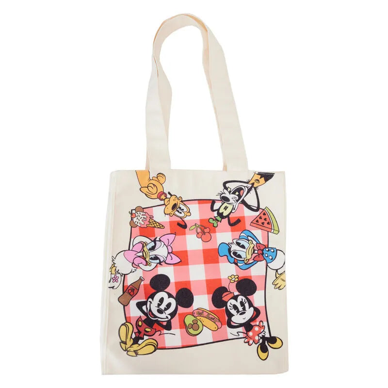 Loungefly Disney Mickey & Friends Picnic Blanket Canvas Tote Bag - Ginga Toys