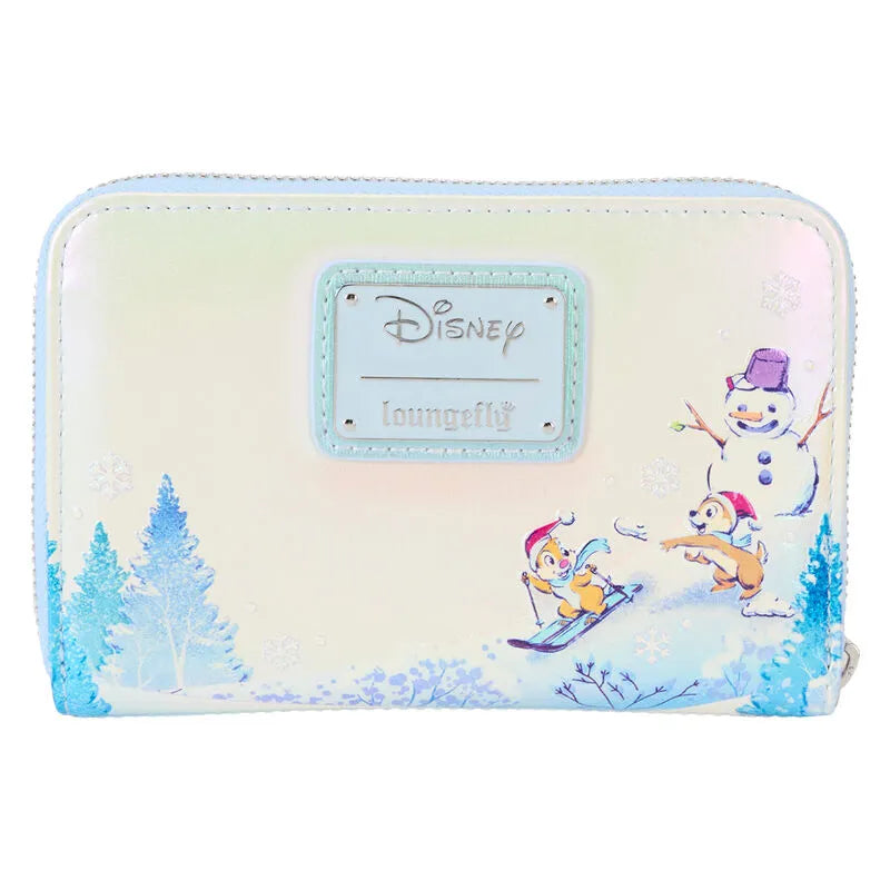 Loungefly Disney Mickey & Friends Winter Wonderland Scene Zip Around Wallet - Ginga Toys