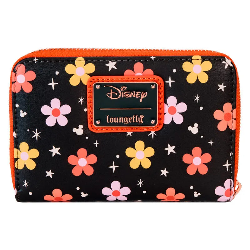 Loungefly Disney Mickey & Minnie Floral Ghost Glow Zip Around Wallet - Ginga Toys