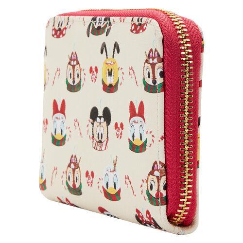 Disney Mickey Mouse Hot Cocoa Mugs All-Over-Print Zip Around Wallet - Loungefly - Ginga Toys