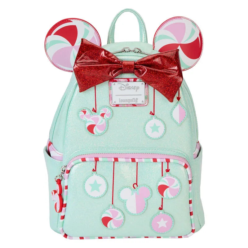 Loungefly Disney Minnie Mouse Holiday Peppermint Ornaments Mini Backpack - Ginga Toys