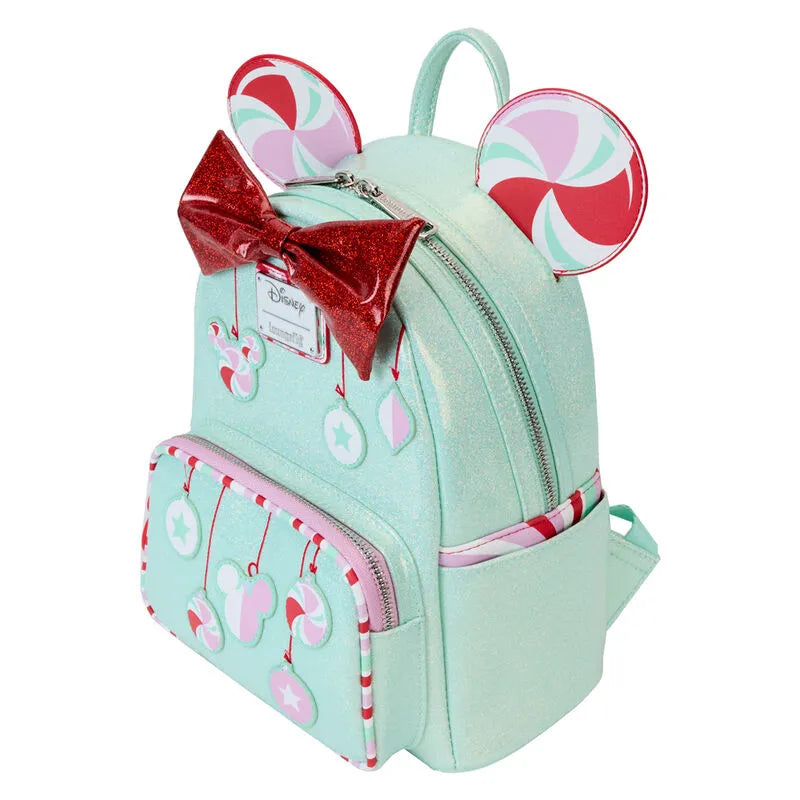 Loungefly Disney Minnie Mouse Holiday Peppermint Ornaments Mini Backpack - Ginga Toys