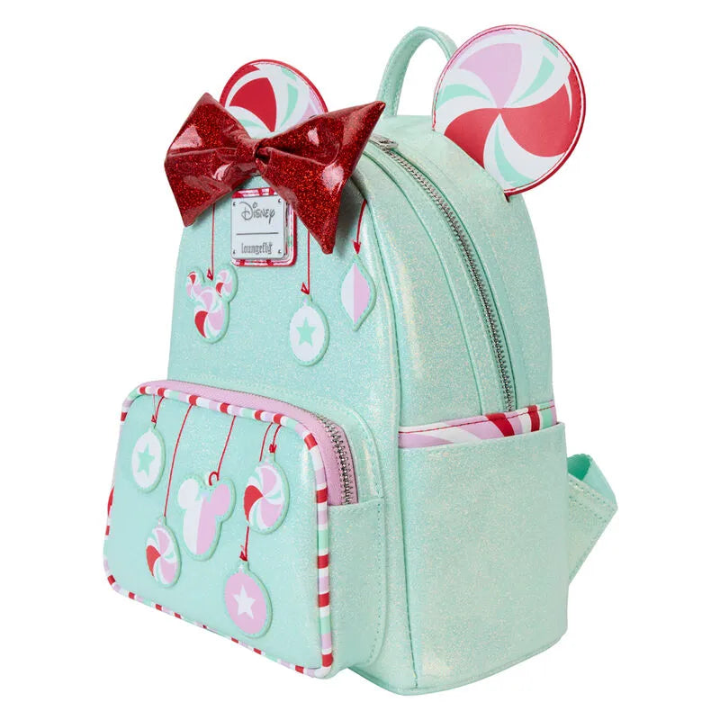 Loungefly Disney Minnie Mouse Holiday Peppermint Ornaments Mini Backpack - Ginga Toys