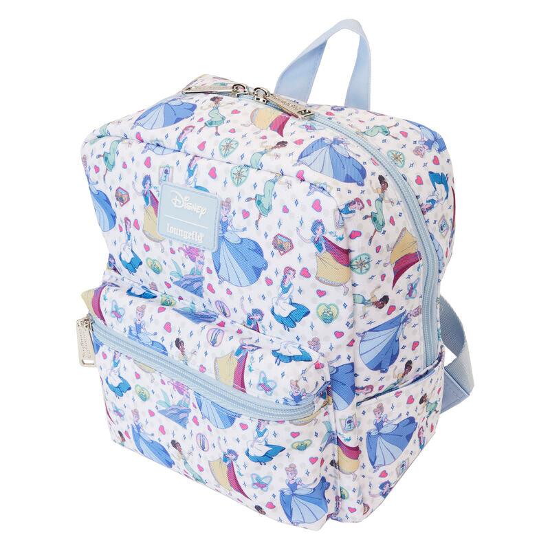 Loungefly Disney Princess Manga Style All-Over Print Nylon Mini Backpack - Ginga Toys