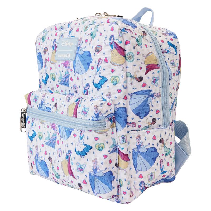 Loungefly Disney Princess Manga Style All-Over Print Nylon Mini Backpack - Ginga Toys