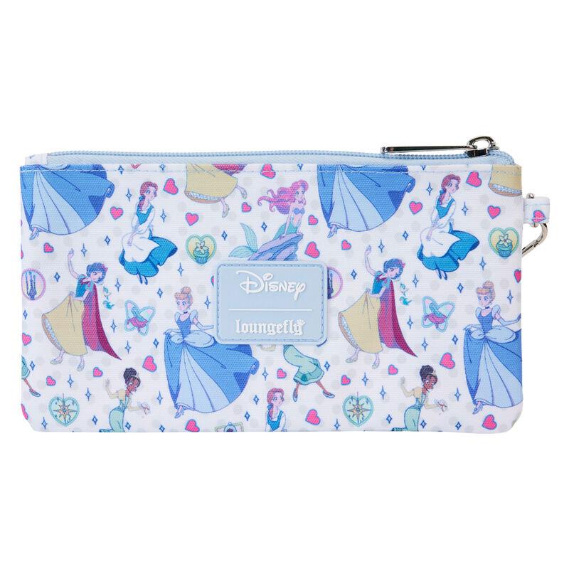 Loungefly Disney Princess Manga Style All-Over Print Nylon Zipper Pouch Wristlet - Ginga Toys