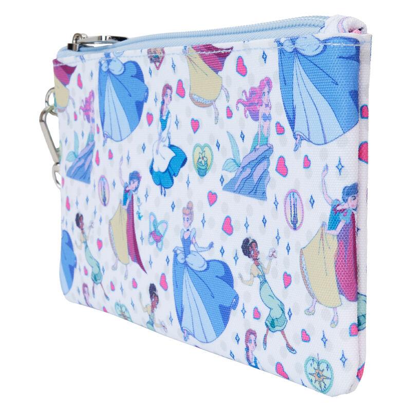 Loungefly Disney Princess Manga Style All-Over Print Nylon Zipper Pouch Wristlet - Ginga Toys