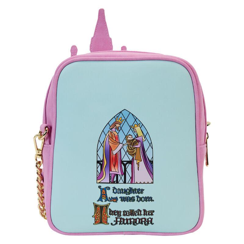 Loungefly Disney Sleeping Beauty Castle Three Good Fairies Stained Glass Crossbody Bag - Loungefly - Ginga Toys