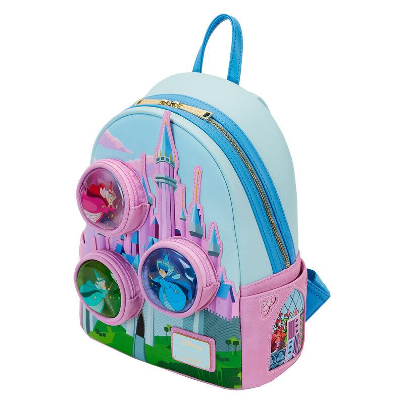 Loungefly Disney Sleeping Beauty Castle Three Good Fairies Stained Glass Mini Backpack - Loungefly - Ginga Toys