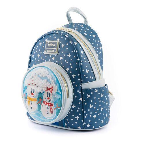 Loungefly Disney Snowman Mickey Minnie Mouse Snow Globe Mini Backpack - Loungefly - Ginga Toys