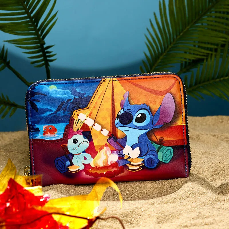 Loungefly Disney Stitch Camping Cuties Zip Around Wallet - Ginga Toys