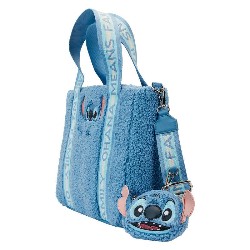 Loungefly Disney Stitch Plush Sherpa Tote Bag With Coin Bag - Loungefly - Ginga Toys