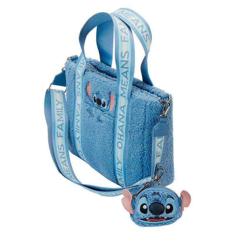 Loungefly Disney Stitch Plush Sherpa Tote Bag With Coin Bag - Loungefly - Ginga Toys