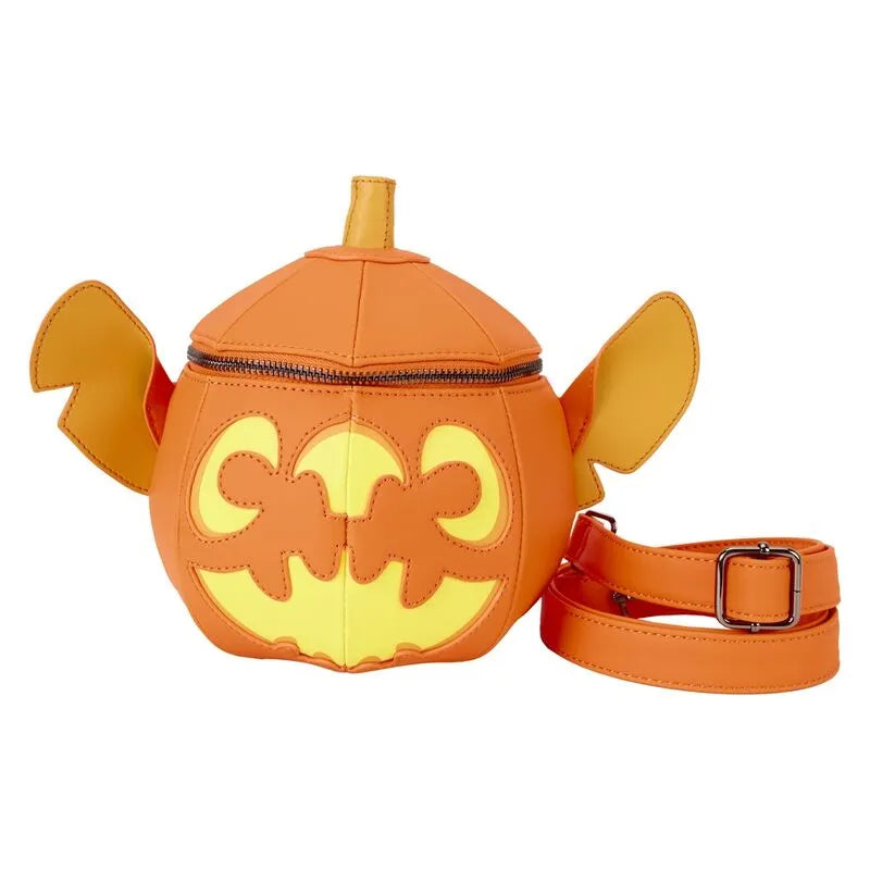 Loungefly Disney Stitch Pumpkin Head Figural Glow Crossbody Bag - Ginga Toys