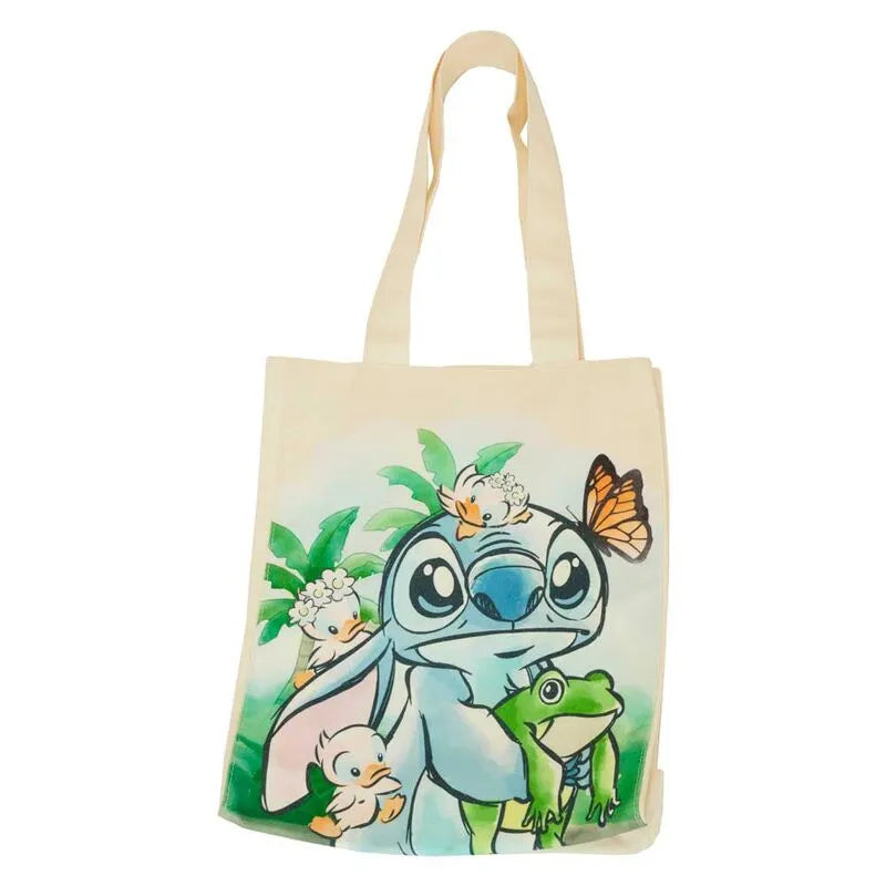 Loungefly Disney Stitch Springtime Daisy Canvas Tote Bag - Ginga Toys