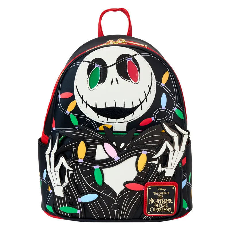 Loungefly Disney The Nightmare Before Christmas Jack Wrapped In Lights Light Up Glow Mini Backpack - Ginga Toys