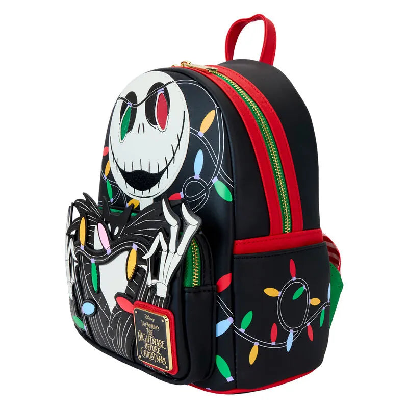 Loungefly Disney The Nightmare Before Christmas Jack Wrapped In Lights Light Up Glow Mini Backpack - Ginga Toys