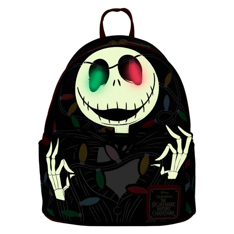 Loungefly Disney The Nightmare Before Christmas Jack Wrapped In Lights Light Up Glow Mini Backpack - Ginga Toys