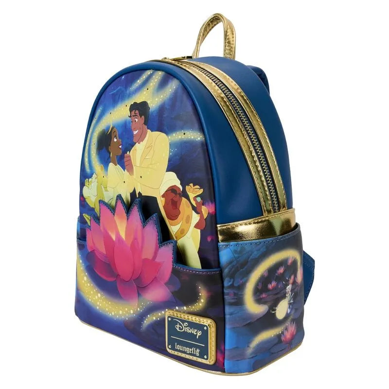 Loungefly Disney The Princess And The Frog 15th Anniversary Tiana & Naveen Glow Mini Backpack - Ginga Toys