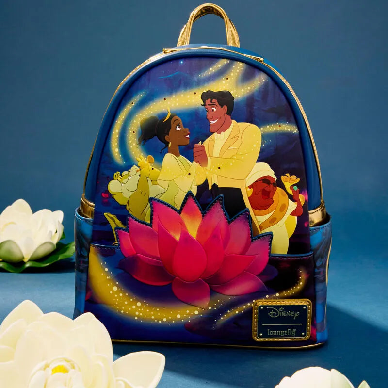 Loungefly Disney The Princess And The Frog 15th Anniversary Tiana & Naveen Glow Mini Backpack - Ginga Toys