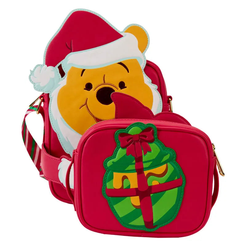 Loungefly Disney Winnie The Pooh Santa Winnie & Piglet Crossbuddies Cosplay Crossbody Bag With Coin Bag - Ginga Toys