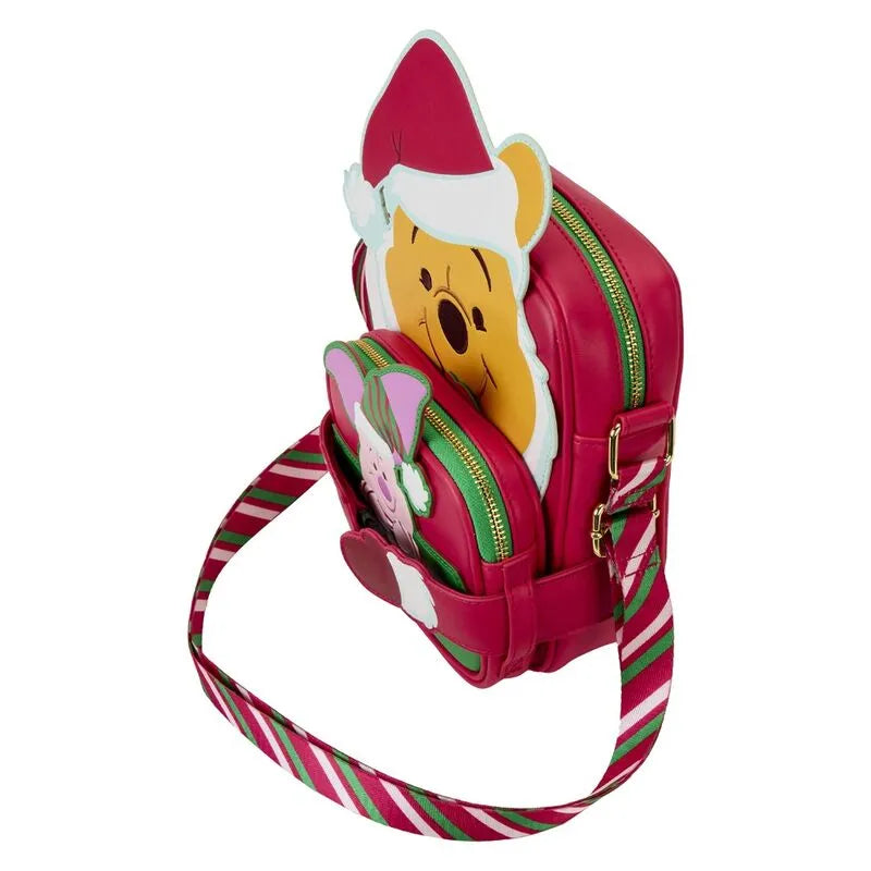 Loungefly Disney Winnie The Pooh Santa Winnie & Piglet Crossbuddies Cosplay Crossbody Bag With Coin Bag - Ginga Toys